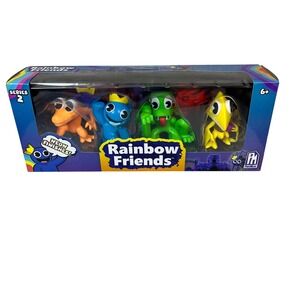 Rainbow Friends Neon Minifigure‎ 4-Pack (2.5" Tall, Series 2)